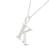 Thumbnail Image 2 of Diamond Initial K Necklace 1/20 ct tw 10K White Gold 18"
