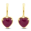 Thumbnail Image 1 of Charm'd by Lulu Frost Heart-Shaped Natural Ruby Drop Earrings 10K Yellow Gold