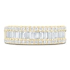 Thumbnail Image 3 of Baguette & Round-Cut Lab-Grown Diamond Anniversary Ring 1-1/2 ct tw 14K Yellow Gold