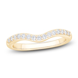 Certified Diamond Contour Anniversary Ring 1/4 ct tw 14K Yellow Gold