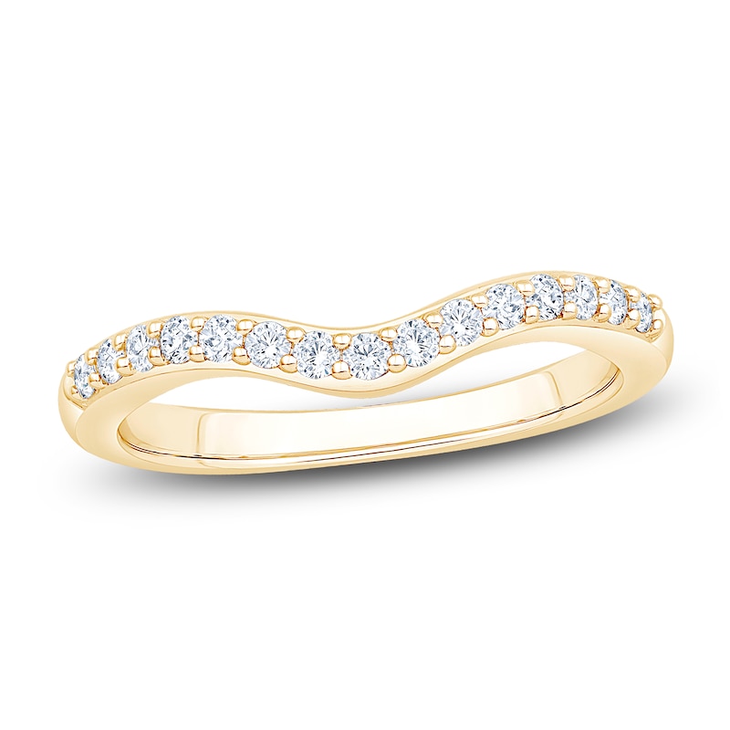 Main Image 1 of Certified Diamond Contour Anniversary Ring 1/4 ct tw 14K Yellow Gold