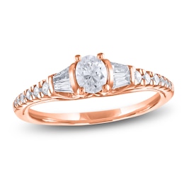 Brilliant Moments Oval-Cut Diamond Engagement Ring 7/8 ct tw 14K Rose Gold