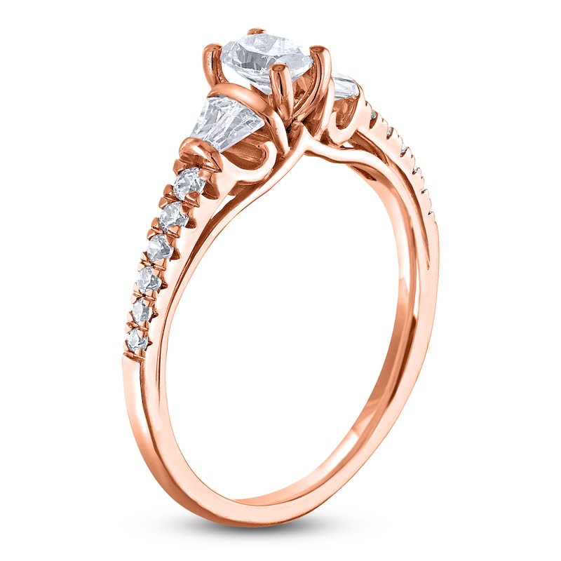 Main Image 2 of Brilliant Moments Oval-Cut Diamond Engagement Ring 7/8 ct tw 14K Rose Gold