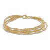 Thumbnail Image 1 of Italia D'Oro Layered Mesh Bracelet Solid 14K Yellow Gold 7.5"