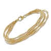 Thumbnail Image 4 of Italia D'Oro Layered Mesh Bracelet Solid 14K Yellow Gold 7.5"