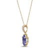 Thumbnail Image 2 of Marquise-Cut Natural Tanzanite & Diamond Necklace 1/20 ct tw 14K Yellow Gold 18"
