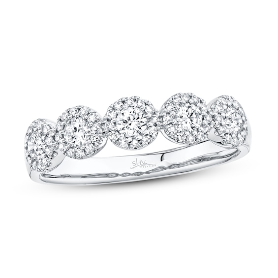 Shy Creation Band 1/2 ct tw Diamonds 14K White Gold SC55002618
