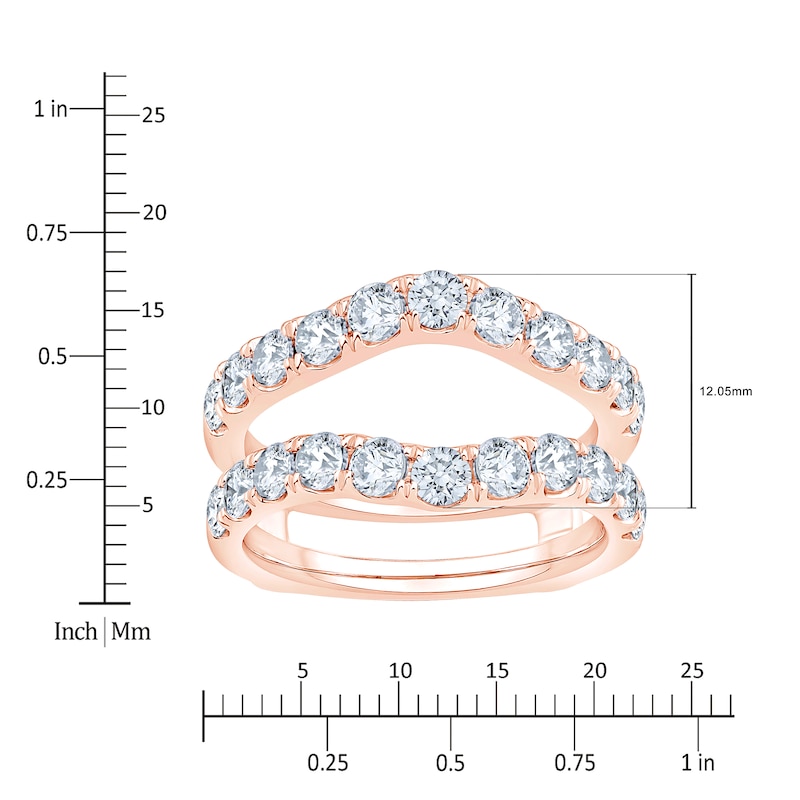 Main Image 4 of Lab-Grown Diamond Enhancer Ring 2 ct tw 14K Rose Gold