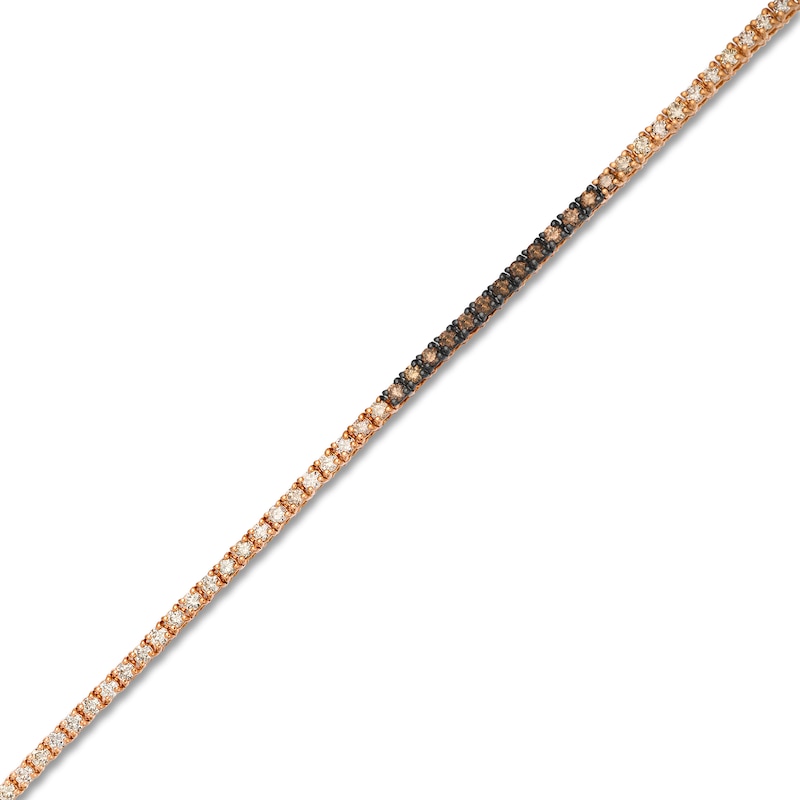 Main Image 2 of Le Vian Chocolate Ombré Diamond Tennis Necklace 4-1/4 ct tw 14K Strawberry Gold 17.75"