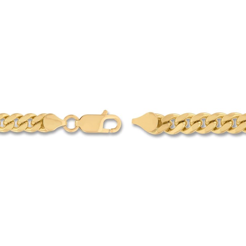 Main Image 3 of Cuban Curb Chain Bracelet 6.4mm Solid 14K Yellow Gold 8.5"