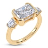 Thumbnail Image 2 of Radiant-Cut Lab-Grown Diamond Bezel-Set East-West Engagement Ring 2-1/2 ct tw 14K Yellow Gold