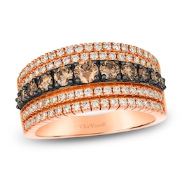 Le Vian Diamond Multi-Row Ring 1-1/3 ct tw 14K Strawberry Gold