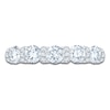 Thumbnail Image 3 of Certified Diamond Scalloped-Edge Anniversary Ring 1-1/2 ct tw 14K White Gold