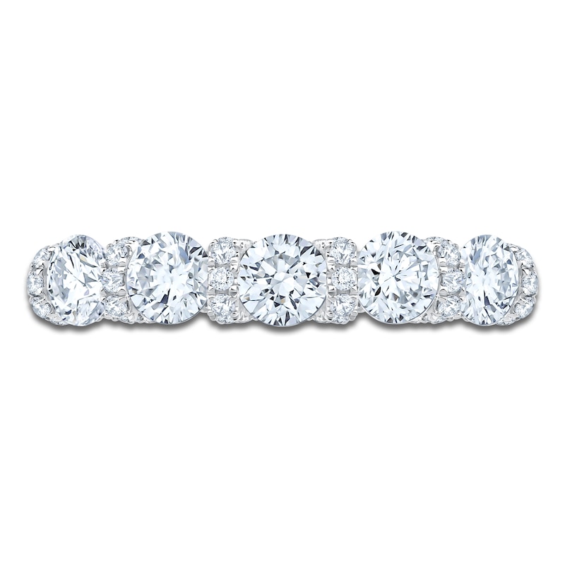 Main Image 3 of Certified Diamond Scalloped-Edge Anniversary Ring 1-1/2 ct tw 14K White Gold