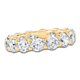 Certified Round-Cut Diamond Eternity Band 5-3/4 to 7-5/8 ct tw 14K Yellow Gold