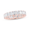 Thumbnail Image 1 of Emerald-Cut Lab-Grown Diamond Eternity Band 3-5/8 to 4-5/8 ct tw 14K Rose Gold