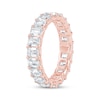 Thumbnail Image 2 of Emerald-Cut Lab-Grown Diamond Eternity Band 3-5/8 to 4-5/8 ct tw 14K Rose Gold