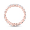 Thumbnail Image 3 of Emerald-Cut Lab-Grown Diamond Eternity Band 3-5/8 to 4-5/8 ct tw 14K Rose Gold