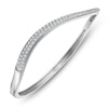 Thumbnail Image 2 of Jared Signature Diamond Organic Shape Bangle Bracelet 1 ct tw Sterling Silver