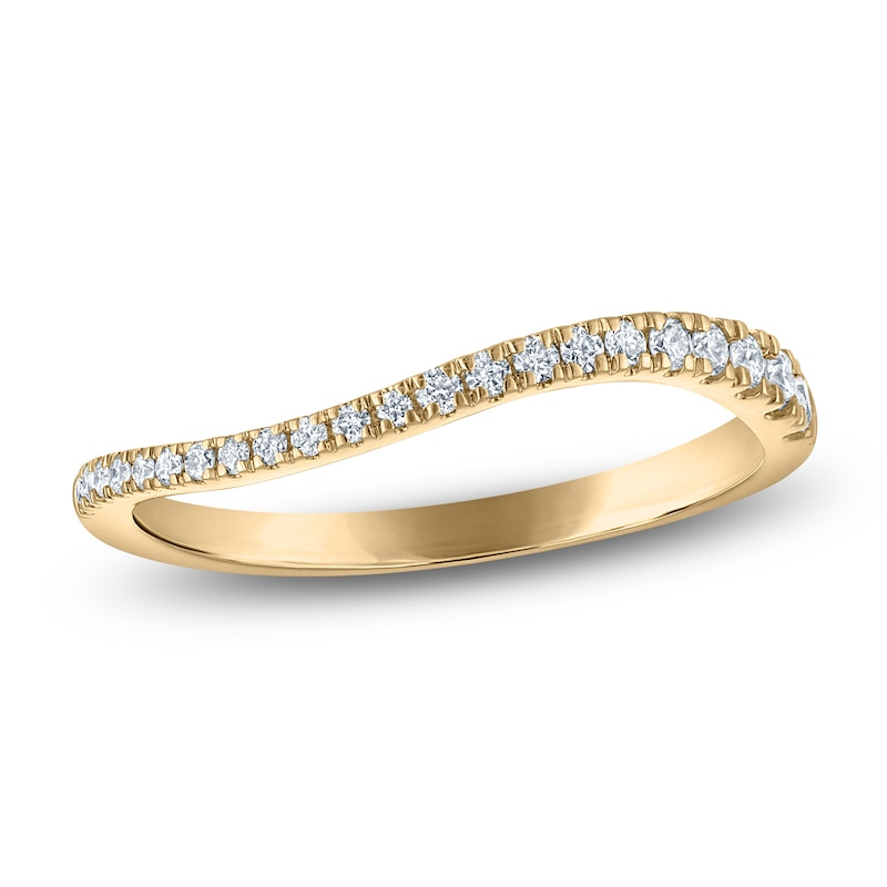 Main Image 1 of Jared Signature Diamond Organic Shape Fashion Ring 1/5 ct tw 10K Yellow Gold