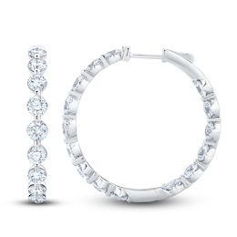 Jared Signature Collection Lab-Grown Diamond Inside-Out Hoop Earrings 5 ct tw 14K White Gold