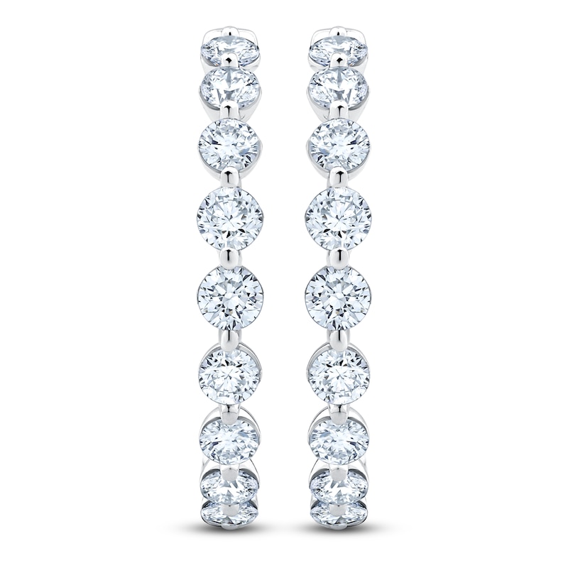 Main Image 2 of Jared Signature Collection Lab-Grown Diamond Inside-Out Hoop Earrings 5 ct tw 14K White Gold