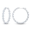 Thumbnail Image 3 of Jared Signature Collection Lab-Grown Diamond Inside-Out Hoop Earrings 5 ct tw 14K White Gold