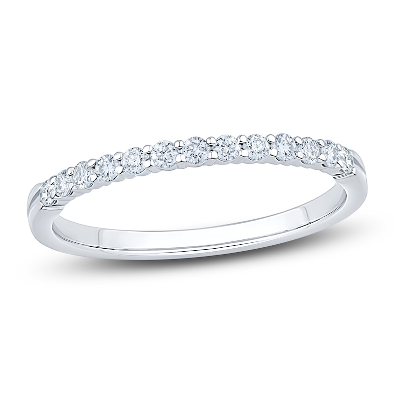 Main Image 1 of Lab-Grown Diamond Wedding Band 1/4 ct tw 14K White Gold