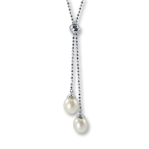 Jared Cultured Pearl Necklace Sterling Silver