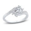 Thumbnail Image 1 of Diamond Engagement Ring 5/8 ct tw Oval/Round 14K White Gold