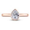 Thumbnail Image 3 of Diamond Solitaire Engagement Ring 1-1/2 ct tw Bezel-Set Pear-cut 14K Rose Gold (I2/I)