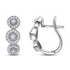 Thumbnail Image 1 of Diamond Huggie Earrings 3/8 ct tw Round 14K White Gold