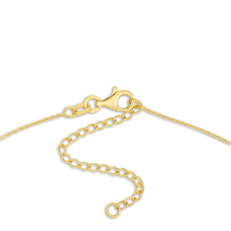 Main Image 3 of Fluted Cross Necklace 14K Yellow Gold 16"