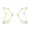 Thumbnail Image 1 of Diamond Capricorn Constellation Earrings 1/8 ct tw Round 14K Yellow Gold