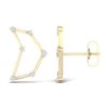 Thumbnail Image 2 of Diamond Capricorn Constellation Earrings 1/8 ct tw Round 14K Yellow Gold