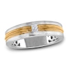 Men's Diamond Anniversary Ring 1/8 ct tw Princess 14K Two-Tone Gold