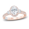 Thumbnail Image 1 of Pnina Tornai Lab-Grown Diamond Engagement Ring 1-1/2 ct tw Oval/Round 14K Rose Gold