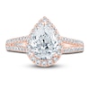 Pnina Tornai Lab-Created Diamond Engagement Ring 2-1/2 ct tw Pear/Round 14K Rose Gold