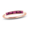 Thumbnail Image 1 of Juliette Maison Natural Rhodolite Garnet Baguette Bar Ring 10K Rose Gold