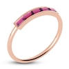 Thumbnail Image 2 of Juliette Maison Natural Rhodolite Garnet Baguette Bar Ring 10K Rose Gold