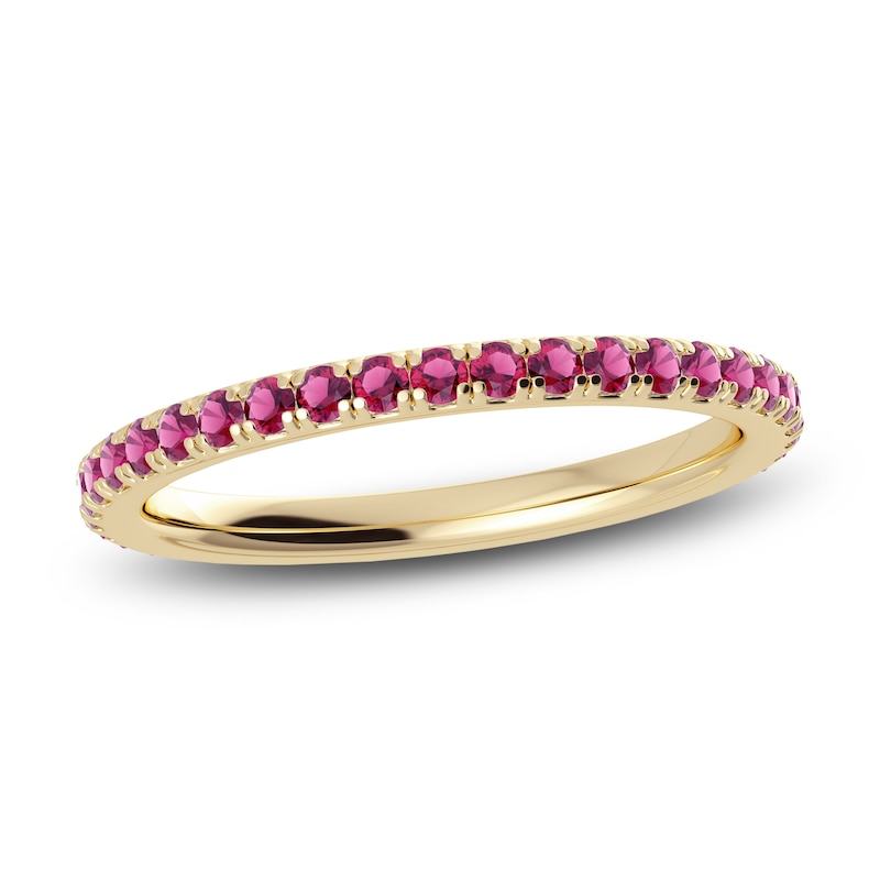 Main Image 1 of Juliette Maison Natural Rhodolite Garnet Eternity Ring 10K Yellow Gold