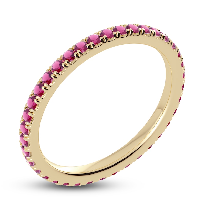 Main Image 2 of Juliette Maison Natural Rhodolite Garnet Eternity Ring 10K Yellow Gold