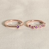 Thumbnail Image 4 of Juliette Maison Natural Emerald & Natural Blue Sapphire Ring 10K White Gold