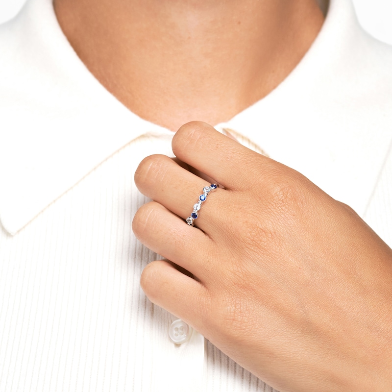 Main Image 3 of Juliette Maison Natural Blue Zircon & Natural Peridot Ring 10K Yellow Gold