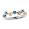 Thumbnail Image 1 of Juliette Maison Natural Blue Zircon & Natural Citrine Ring 10K White Gold