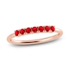 Thumbnail Image 1 of Juliette Maison Natural Ruby Half Eternity Ring 10K Rose Gold