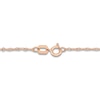 Thumbnail Image 2 of Natural Amethyst Heart Bar Necklace 10K Rose Gold 17"