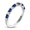 Thumbnail Image 1 of Vera Wang WISH Diamond & Blue Sapphire Ring 1/5 ct tw Round 14K White Gold