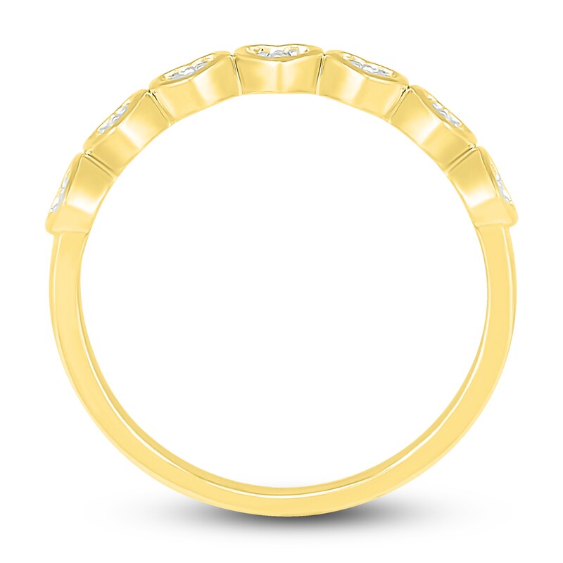 Main Image 2 of Diamond Heart Stackable Ring 1/8 ct tw Round 10K Yellow Gold