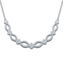 Pnina Tornai Diamond Necklace 1-1/2 ct tw Round 14K White Gold